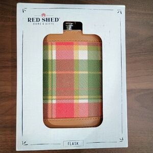 Plaid Flask - Red, Green, Tan
